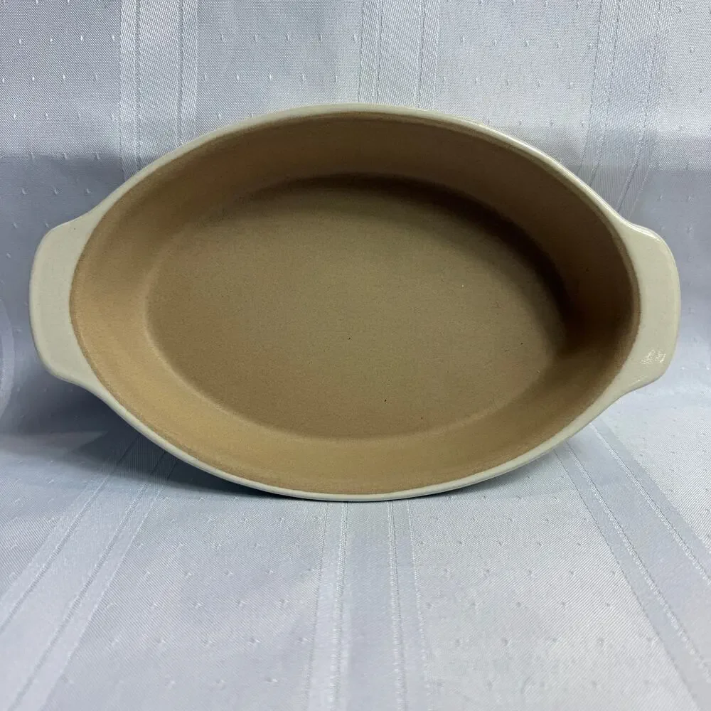 Pampered Chef Family Heritage Traditions Oval‎ Stoneware Baking Dish NWOB